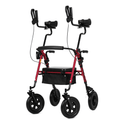 HFK-9236T4 All Terrain Dual-Brake Upright Walker 10" Wheels Refurbished - Red