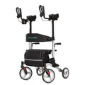 HFK-9240 Dual-Brake Upright walker 10" wheels - White