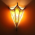 Marokkanische Leder Wandlampe Mouna - Orange