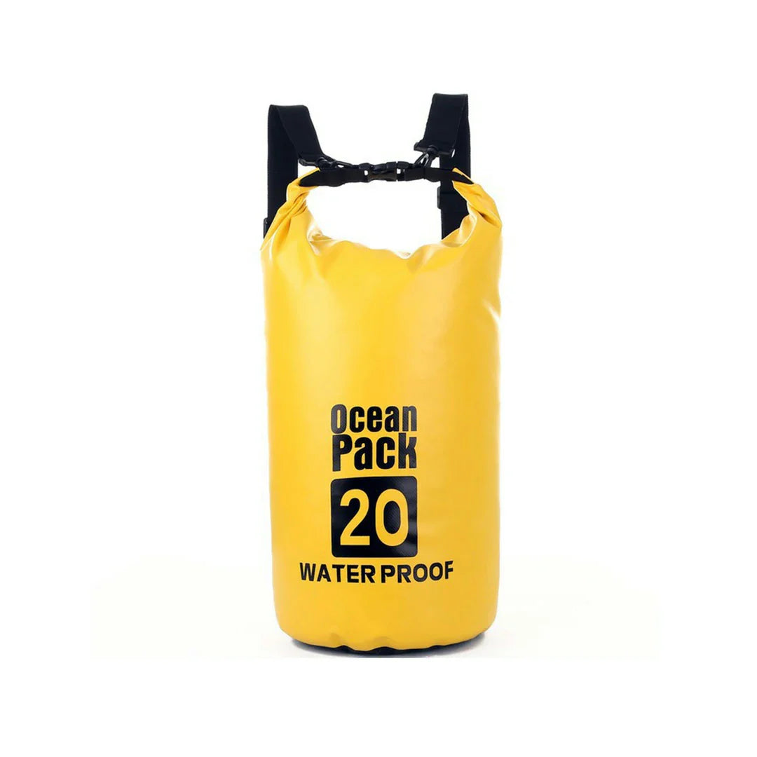 Waterproof Dry Bag 2L-30L | Roll-Top Seal | Traverseon - Yellow / 2L