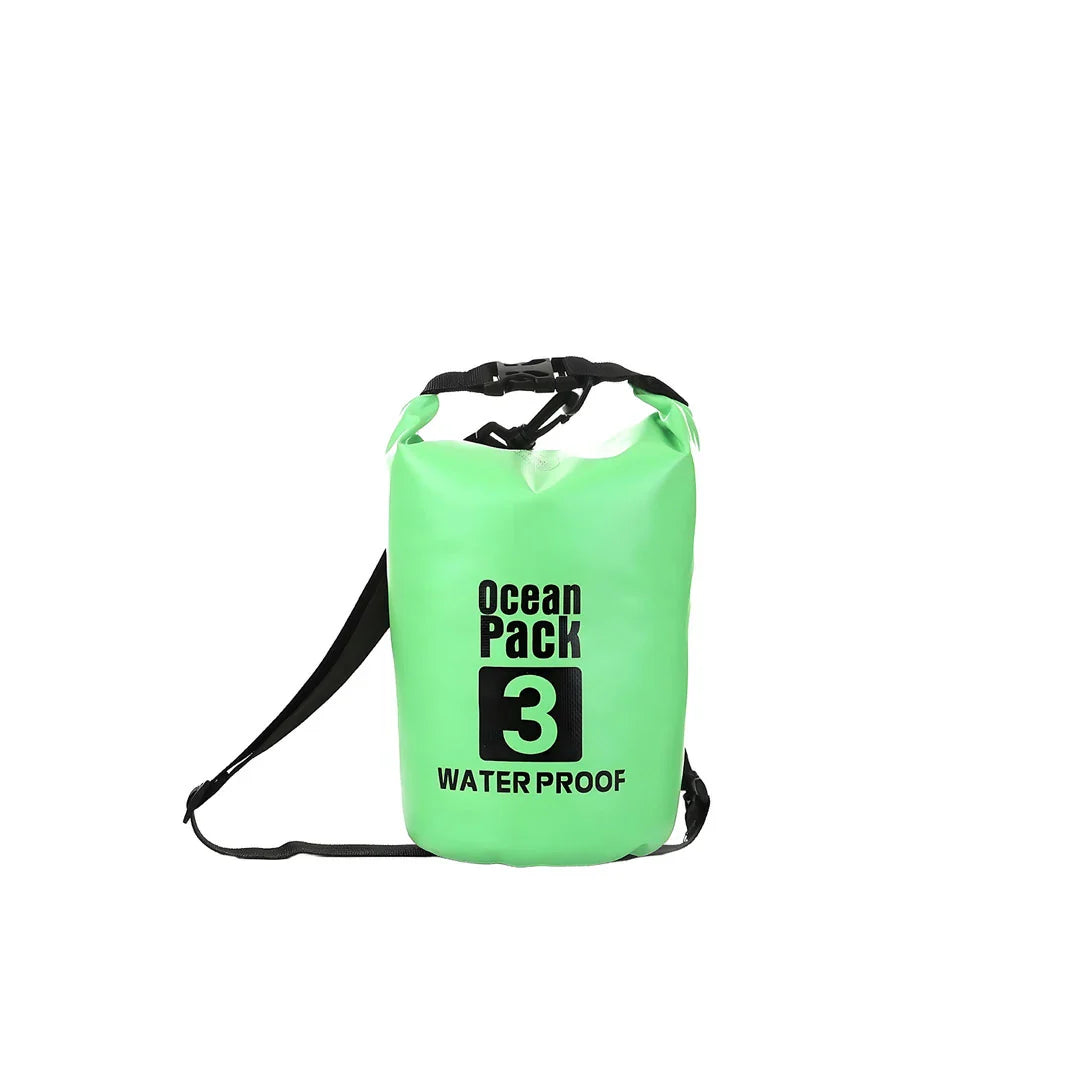 Waterproof Dry Bag 2L-30L | Roll-Top Seal | Traverseon - Green / 5L