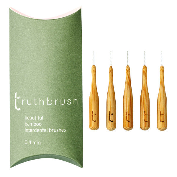 Beautiful Bamboo Interdental Brushes - 0.4mm (Pink equivalent in other brands)