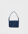 Callista Mini Baguette Quilted Leather Blue