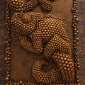 Handcrafted chameleon wall art - Bronze