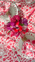 CRANBERRY BLOSSOM TABLECLOTH - 120" Round