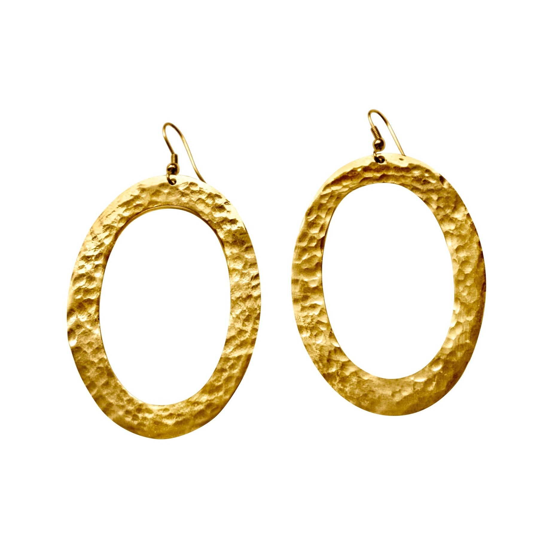 Lana Oval Hoops Earrings - 24K Plated Gold