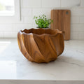Hand-Carved Sculptural Wooden Bowl 14cm – Organic Artisan Serving & Décor Piece