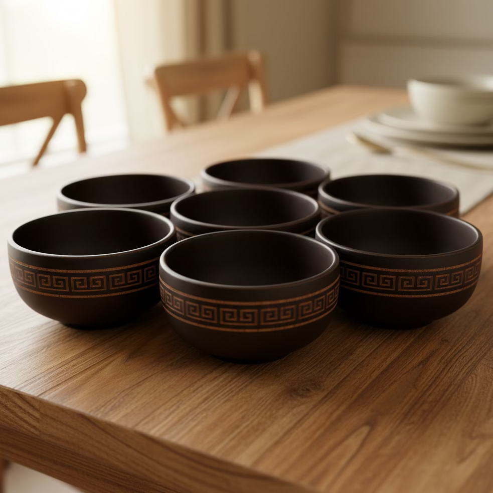 Household Bowl Ethnic Style Solid Wood Ramian Noodle Bowl - 6