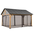 SUNJOY 4.65m x 4.04m Mosquito Netting for Wood Gazebo