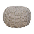 Cream Cable Pouffe