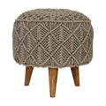 Crotchet Grey Footstool