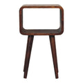 Mini Chestnut Curved Open Bedside