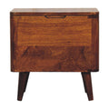 Chestnut Lid-up Storage Stool