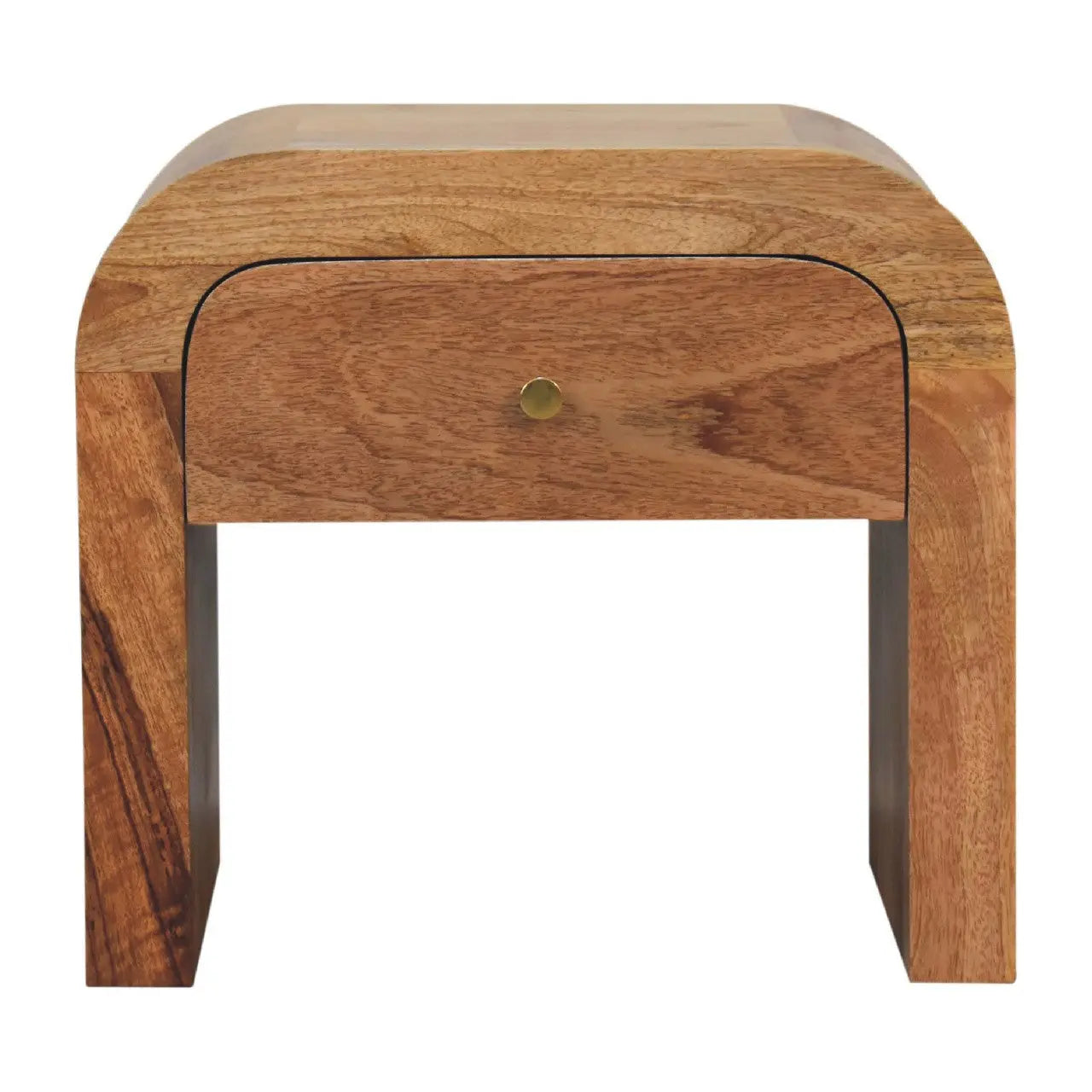 Darcy Bedside Table | Solid Mango Wood with Brass Knob