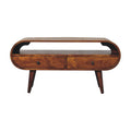 Chestnut Circular TV Stand