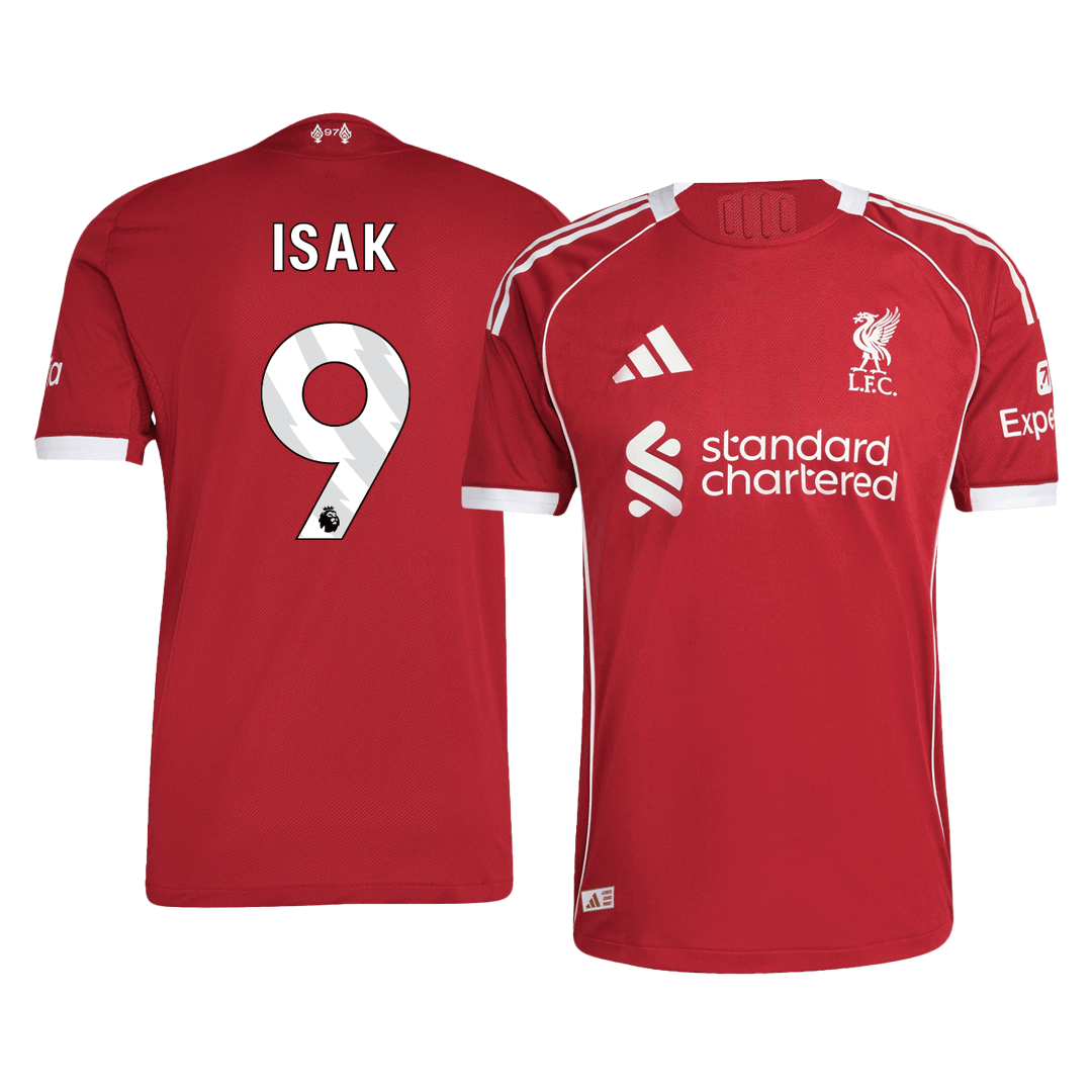 ISAK #9 Liverpool Home Player Version Soccer Jersey 2025/26 - S