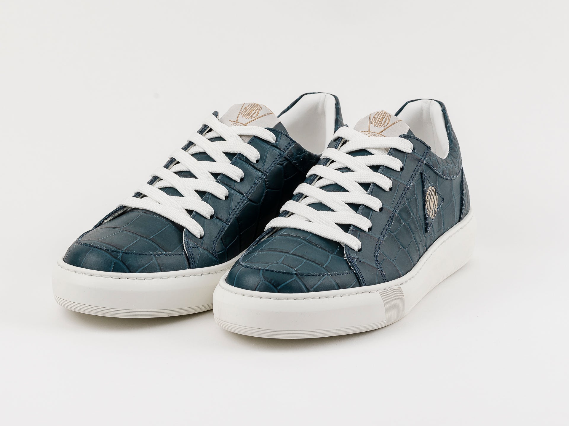 ILLUSION - Sneakers blu con particolari in cocco - 41