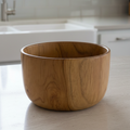 PureForm Handcrafted Solid Wood Bowl – Natural Grain Serving & Decorative Bowl - 6.5in