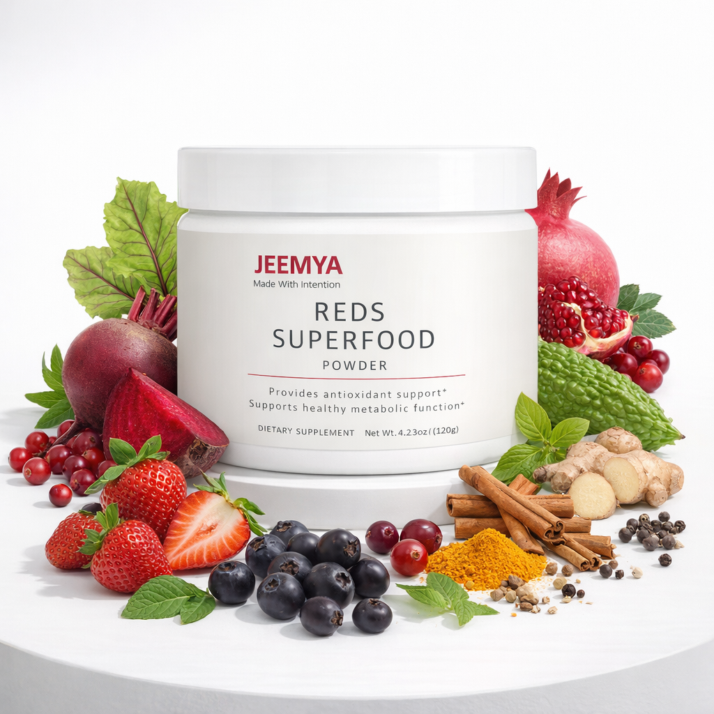 Jeemya Reds Powder | Superfruit & Probiotic Blend for Daily Vitality