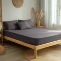 Fein-Jersey Spannbettlaken - Graphit / 180-200 x 200 cm