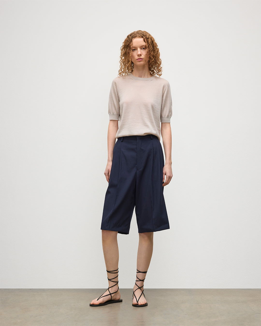 Honor Cream Superfine Cashmere T-Shirt - XS