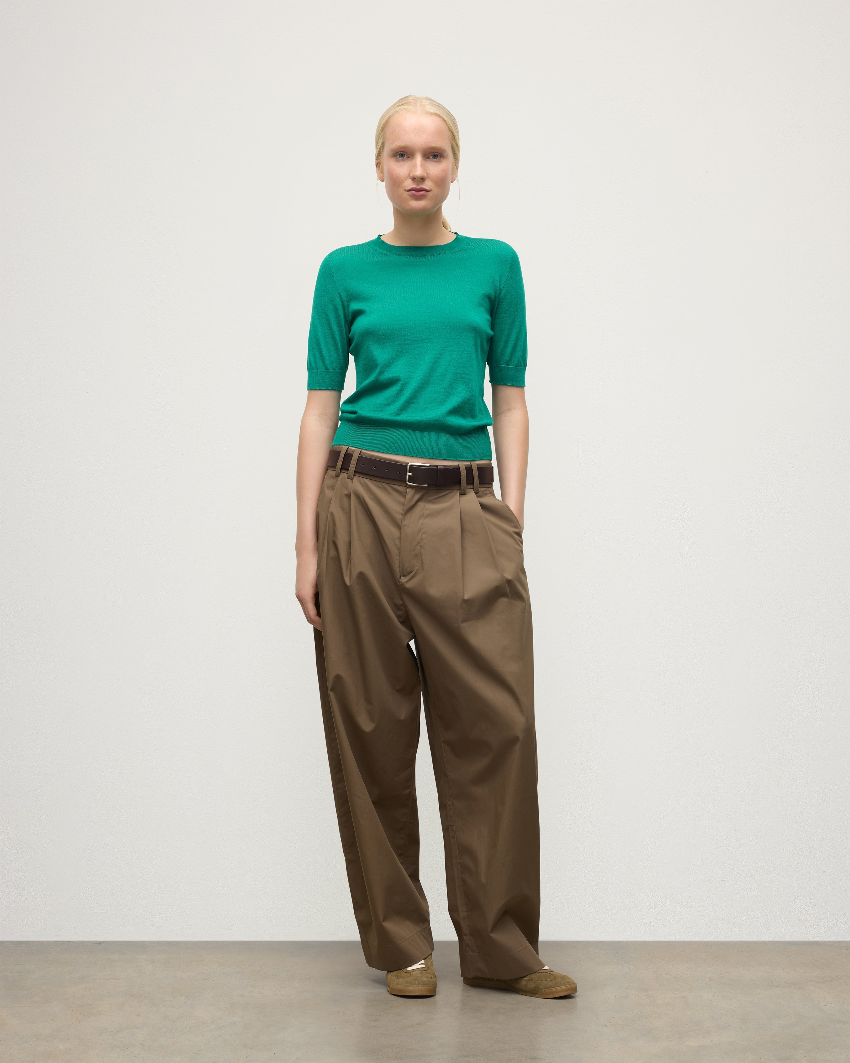 Honor Bright Green Superfine Cashmere T-Shirt - M
