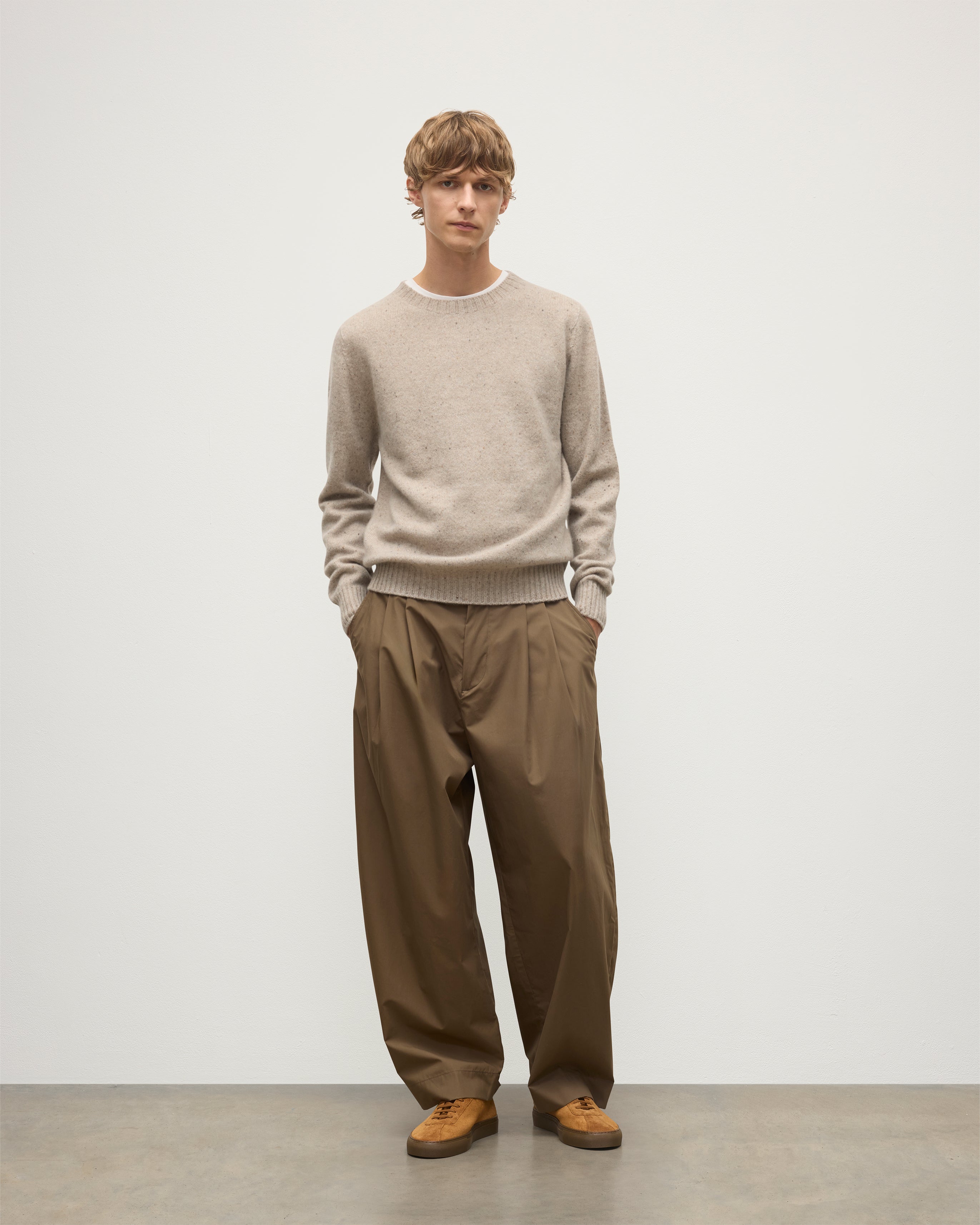 Tiree Natural Donegal Cashmere Jumper - XL