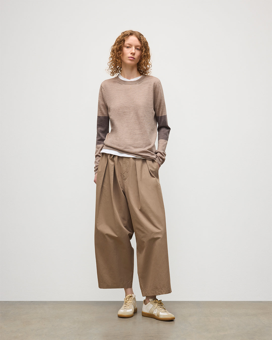 Euna Brown Superfine Cashmere T-Shirt - XS