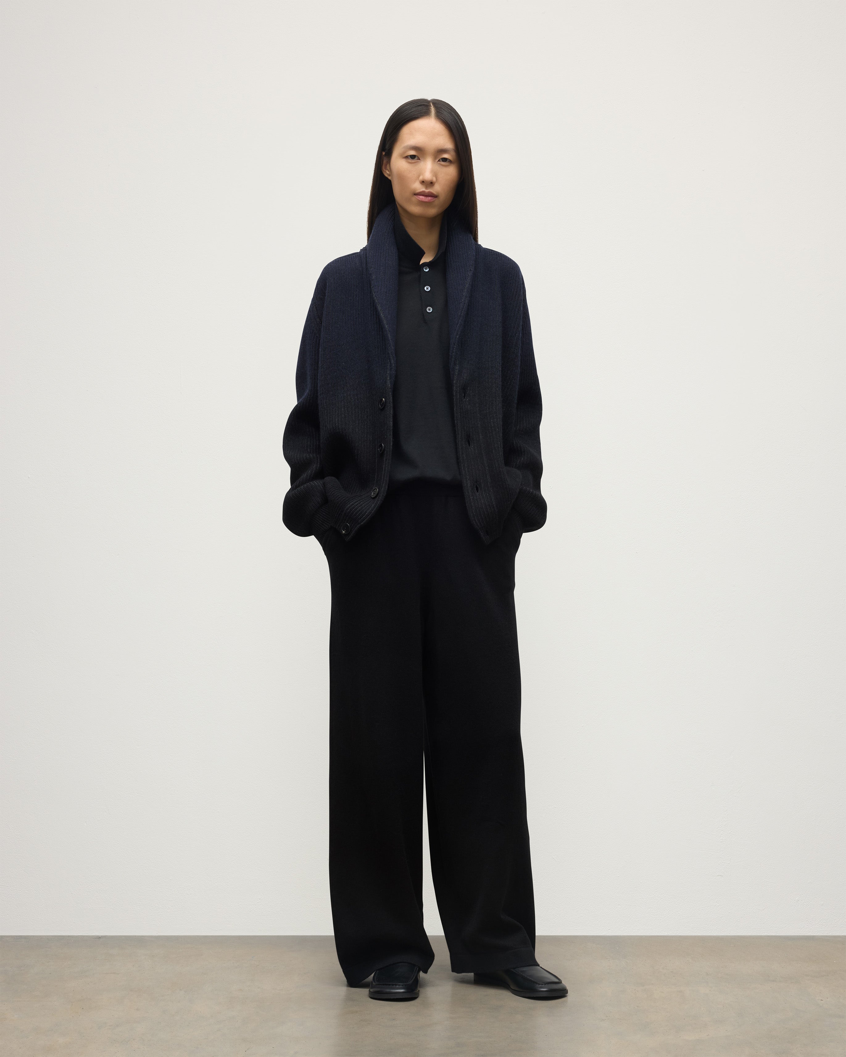 Coll Black Cashmere Trouser - L