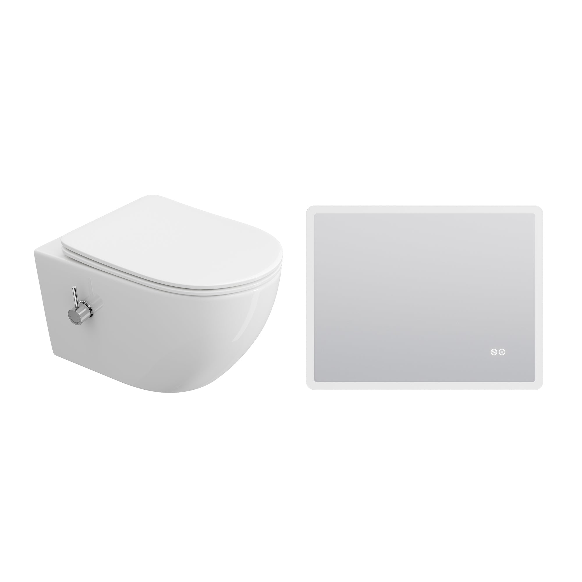 HOROW HB-L01U Dusch-WC - WC & Spiegel Set
