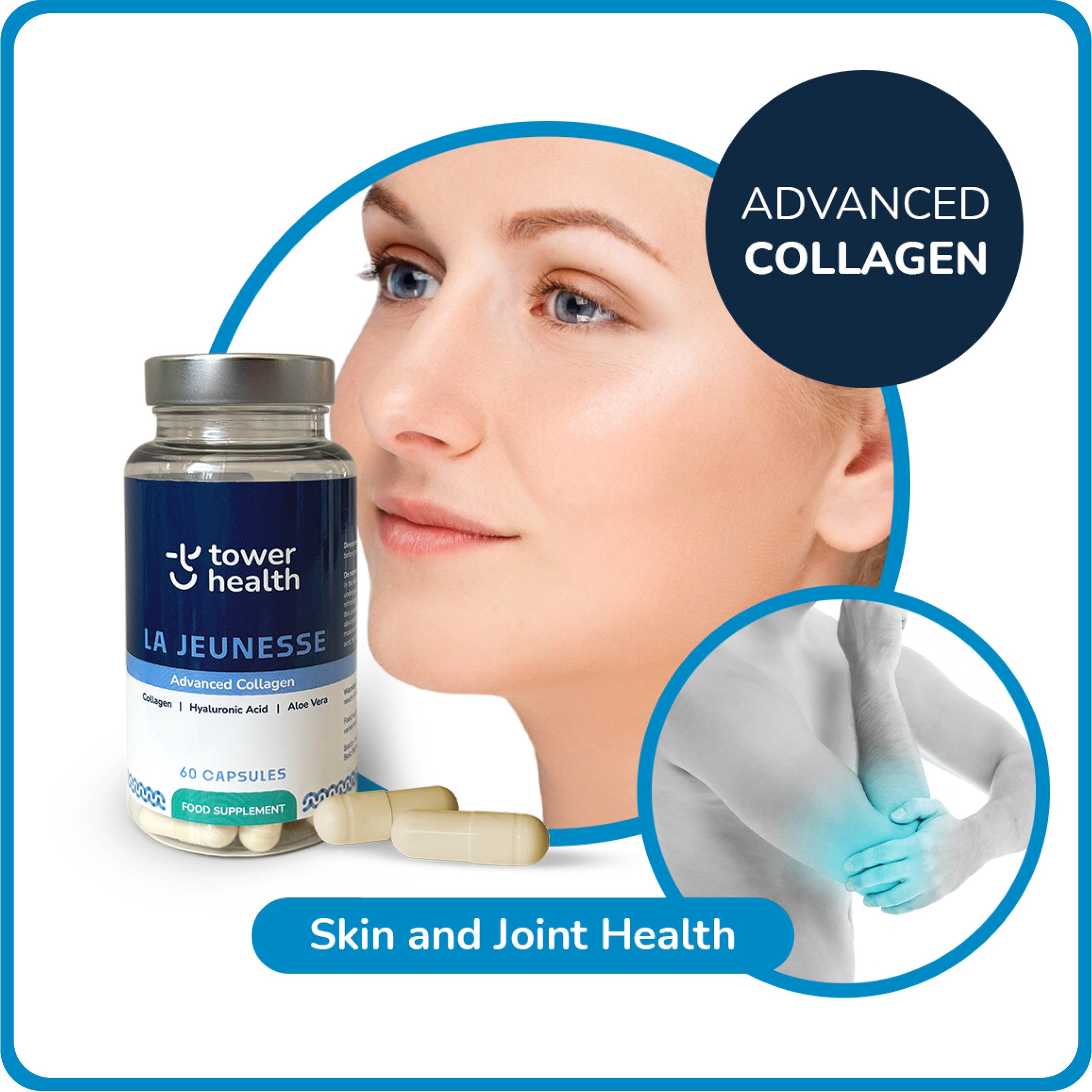 La Jeunesse Collagen Capsules 1200mg - 60 Capsules - Buy 2 Get 1 Half Price £24.96/each