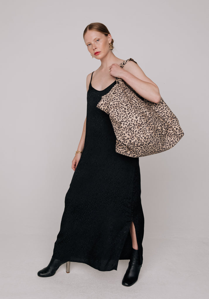 Tara Animal Print Tote Bag In Brown - One Size