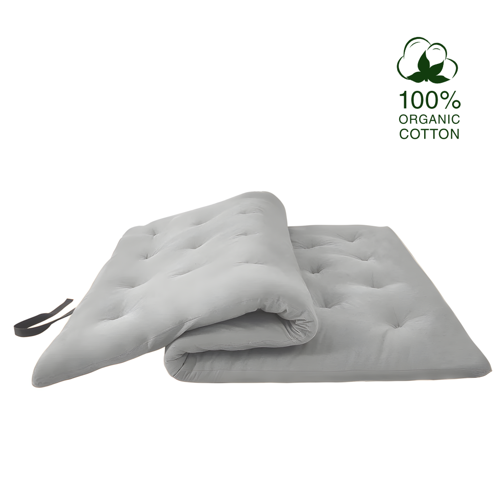 Classic Floor Mattress - Light grey / QUEEN: 80"L x 60"W / Classic (2.5 IN)-non-removable cover