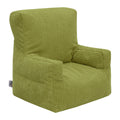 Kids Cord Bean Bag Armchair with Back Pocket Comfy Pouf Gaming Beanbags Chair - Lime