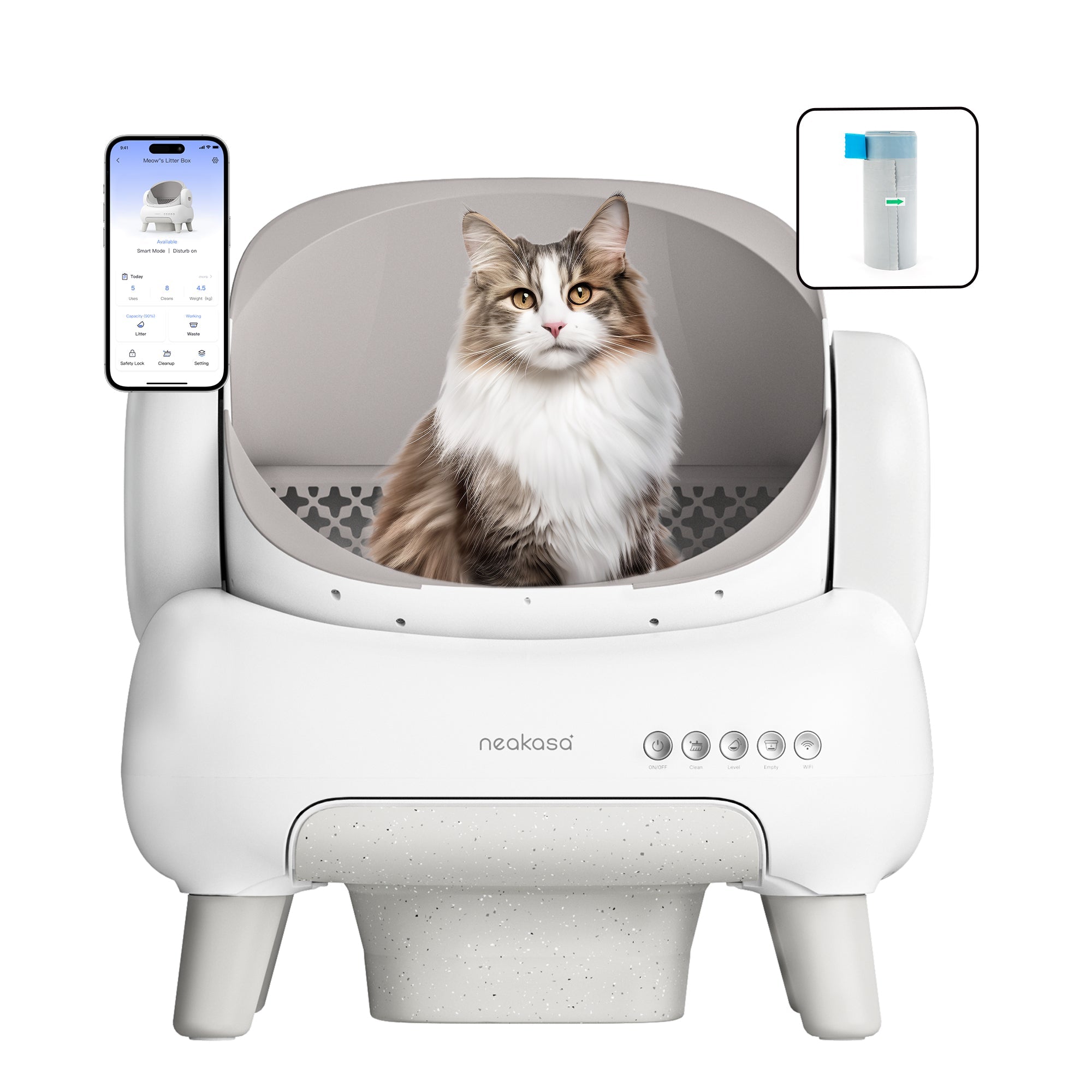Neakasa M1 Lite Plus Automatische Katzentoilette – Verbesserte Version - M1 Lite Plus