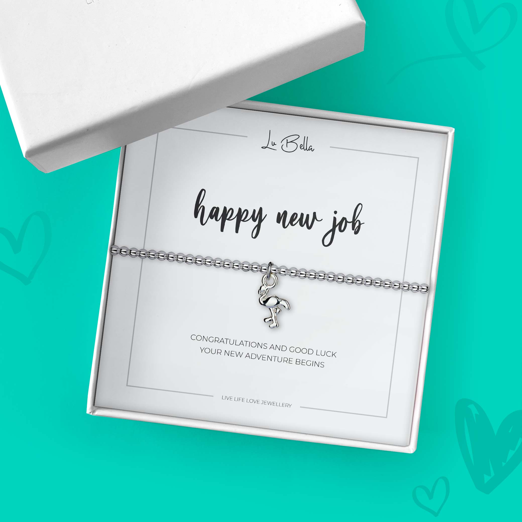 Happy New Job Sentiments Friendship Bracelet - Bracelet & Gift Box