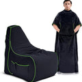 Gaming Blanket & Bean Bag Chair Gamer Beanbag & Blanket with Pockets - Magical Emerald