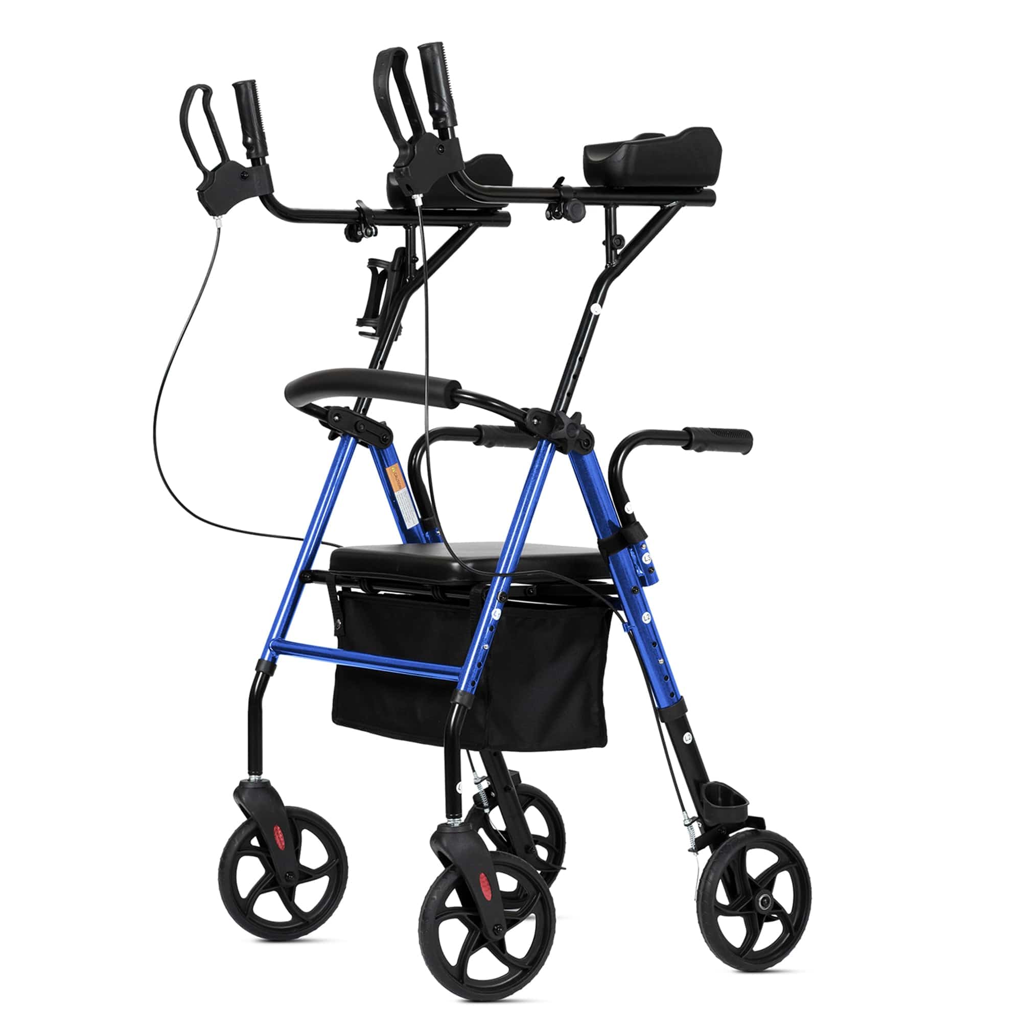 MT-8151 Dual-Brake Upright Walker 8" Wheels - Blue