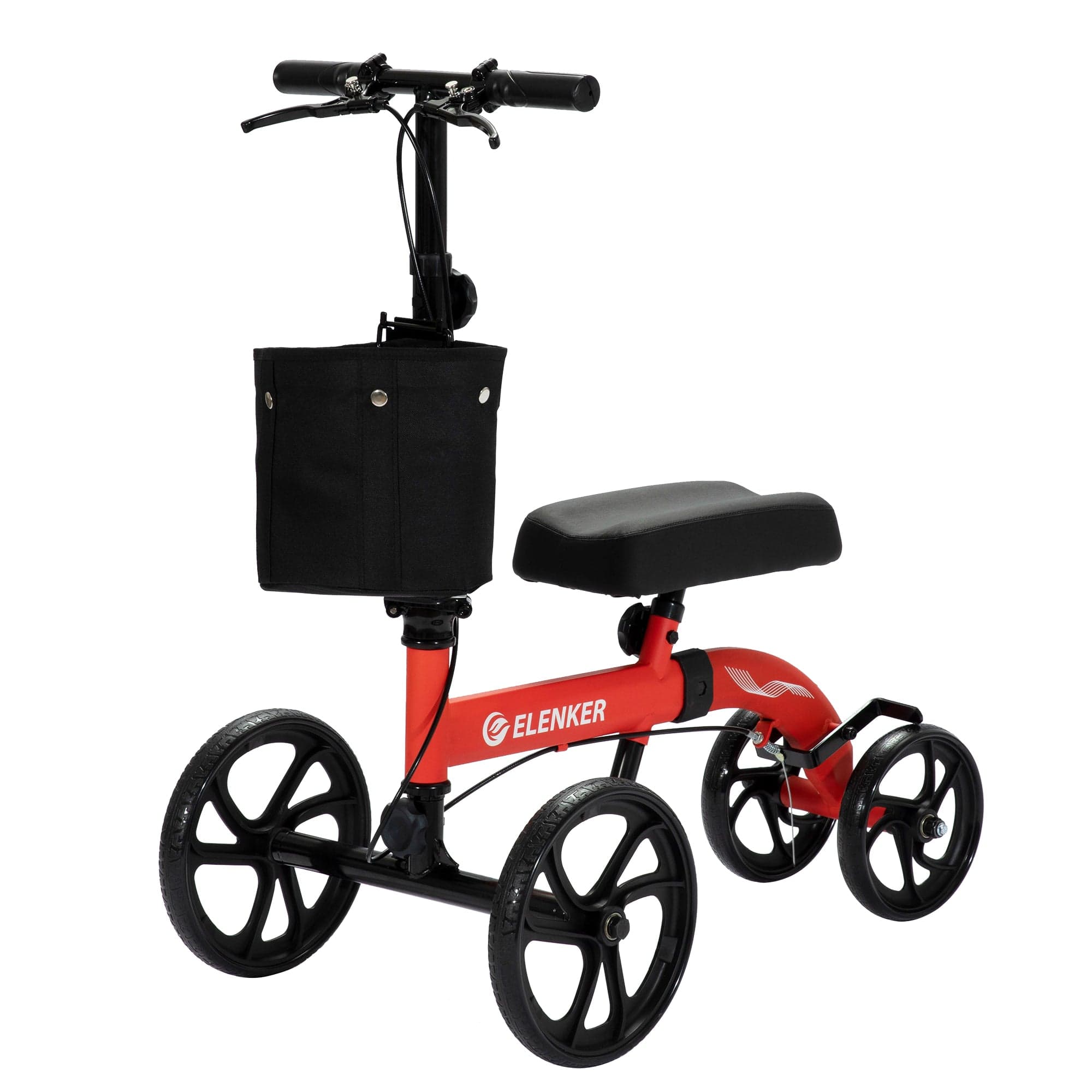 MT-9251 Best Value Steerable Medical Knee Walker with 10" Wheels - Red