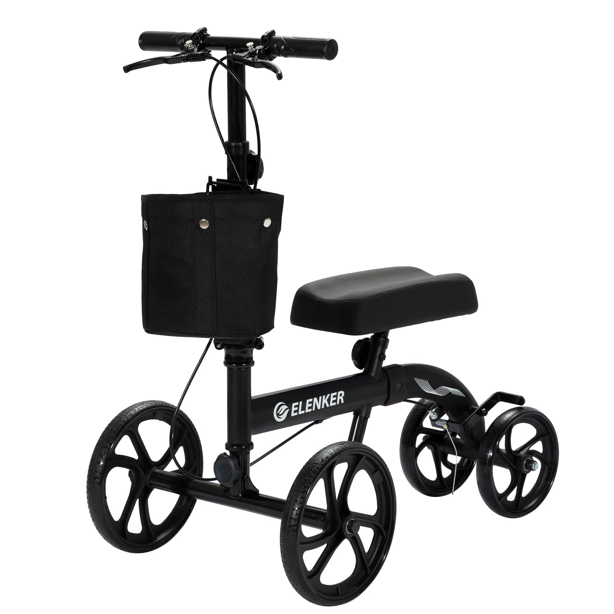 MT-9251 Best Value Steerable Medical Knee Walker with 10" Wheels - Black