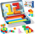 52 PCS Magnetic Building Blocks STEM Toy for Kids Ages 3+
