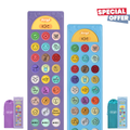 Portable AAC Speech Device Combo, 2-Pack Speech Therapy Device for Autism Nonverbal Children