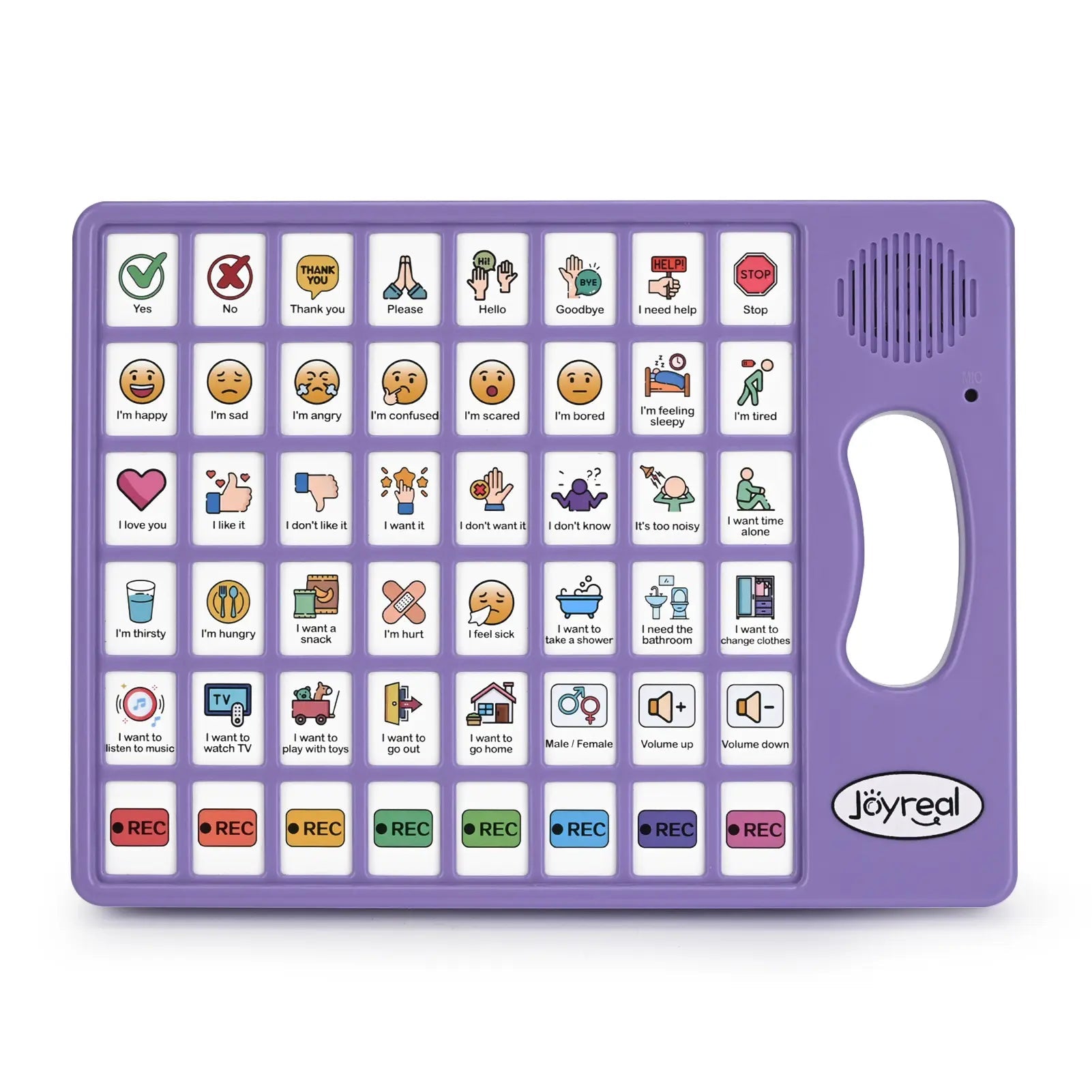 Plus AAC Communication Board for Language Learning (Purple)