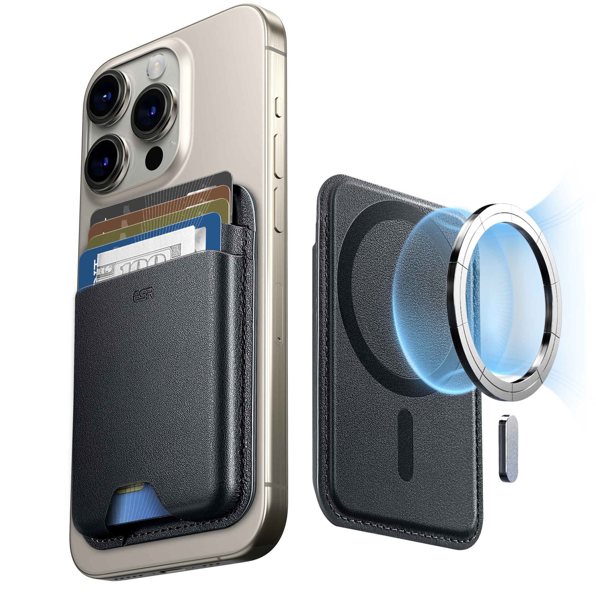 Magnetic Wallet Boost (HaloLock) - Black - Black