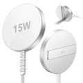 Magnetic Charging Pad (15W, Kickstand)- White - White