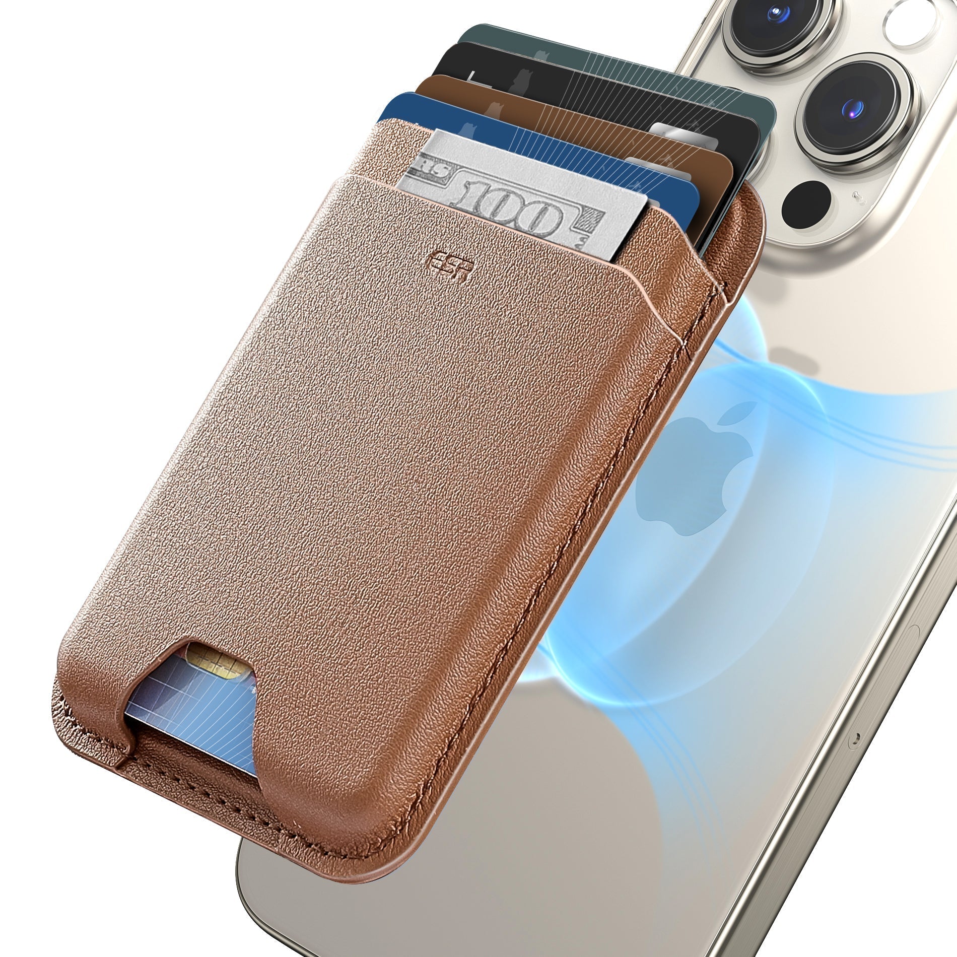 Magnetic Wallet Boost (HaloLock) - Brown - Brown