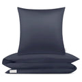 Mako-Satin Bettwäsche - Dunkelblau / 200x200 +  2x 80x80 cm