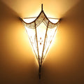 Marokkanische Leder Wandlampe Mouna - Natur