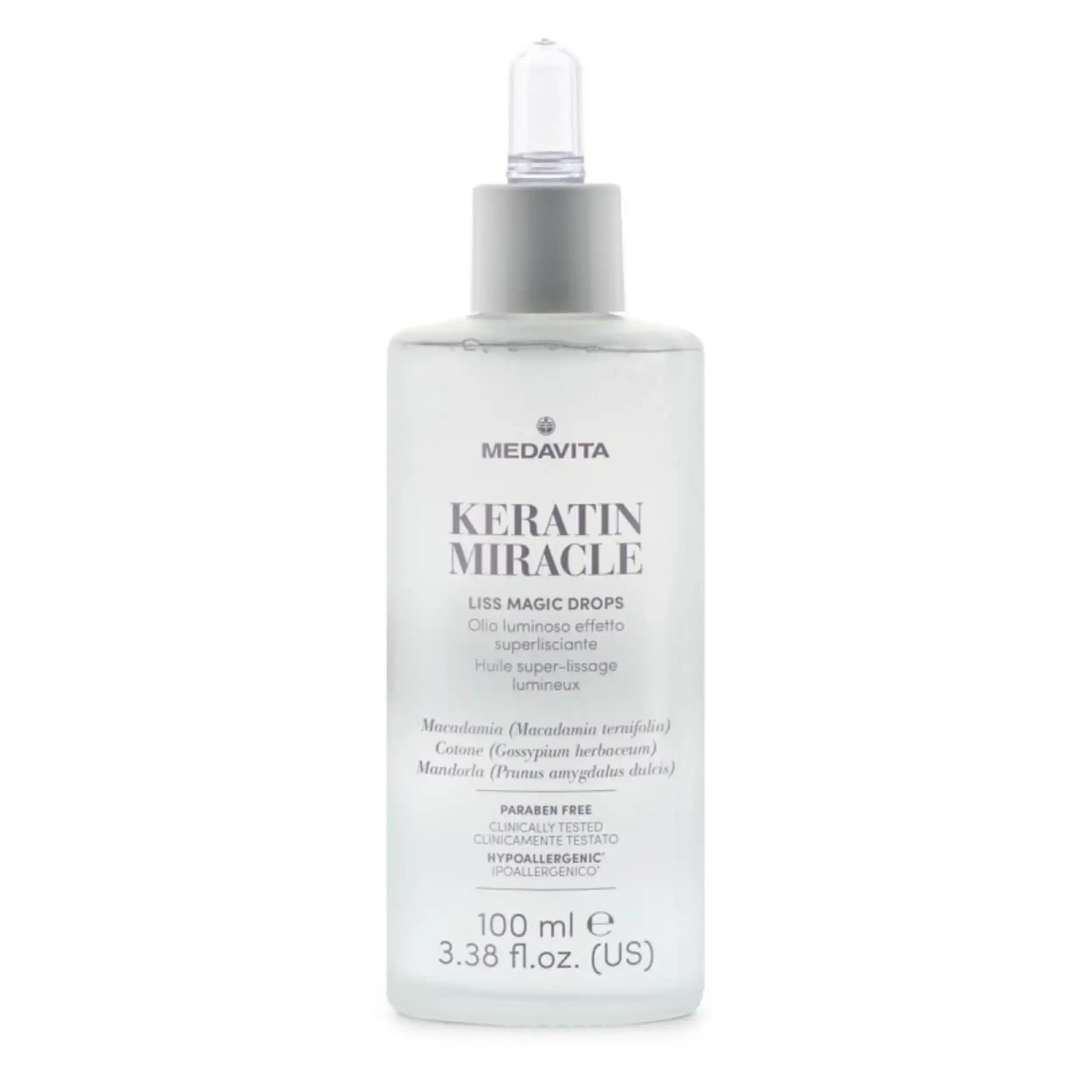 Medavita Keratin Miracle Liss Magic Drops 100ml - Olio lisciante anticrespo