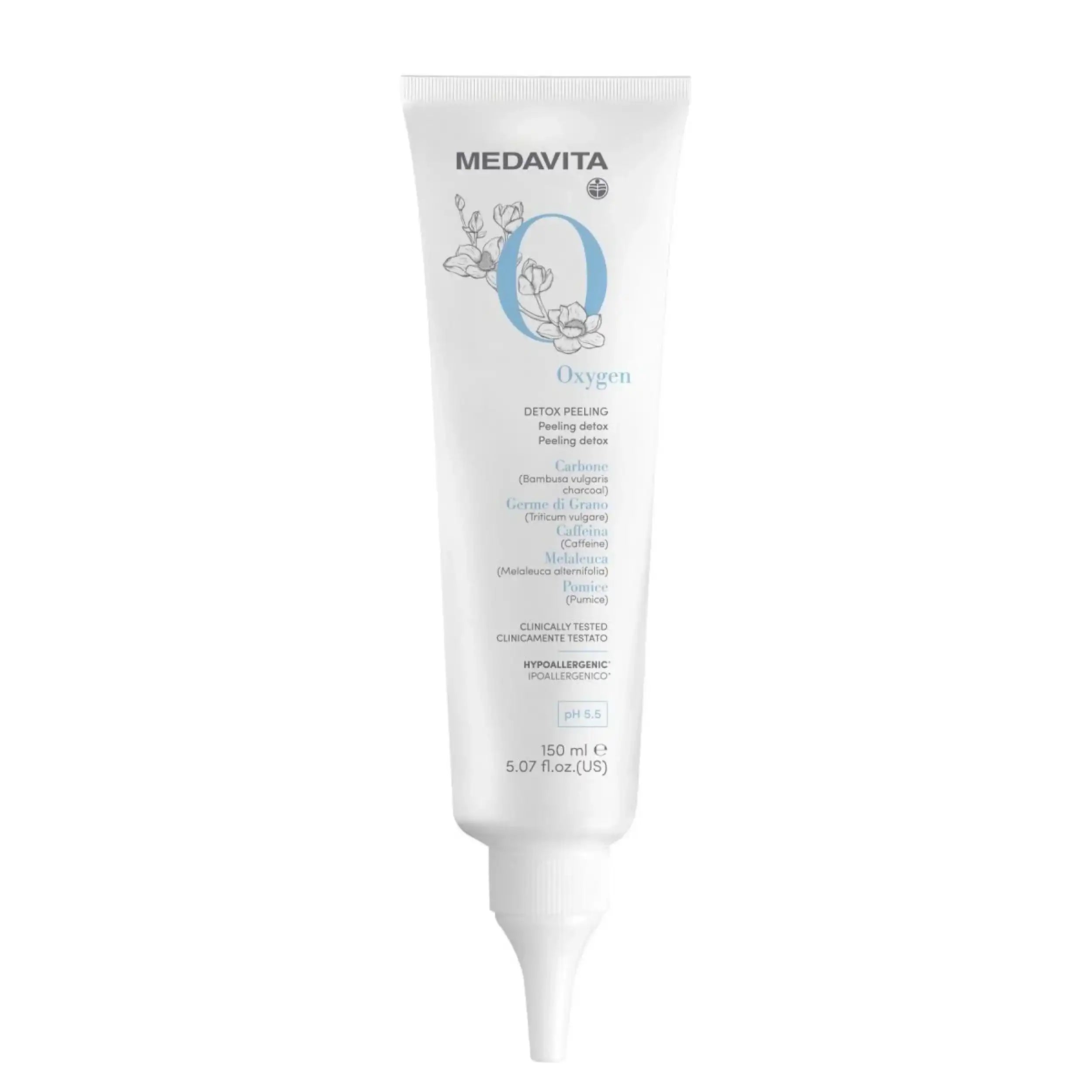 Medavita Oxygen Peeling detox rigenerante e levigante - per capelli trendenti al grasso e alla forfora - 150ML